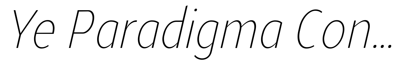 Ye Paradigma Condensed Light Italic